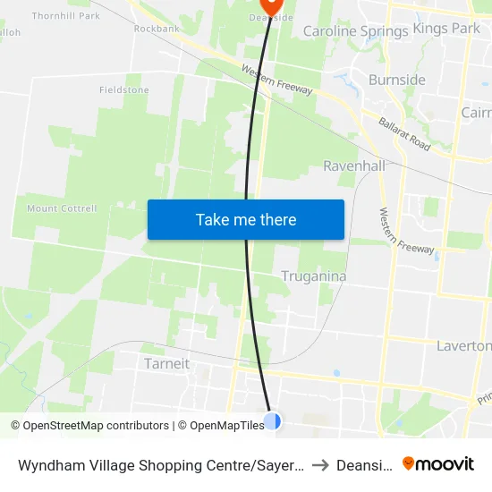Wyndham Village Shopping Centre/Sayers Rd to Deanside map