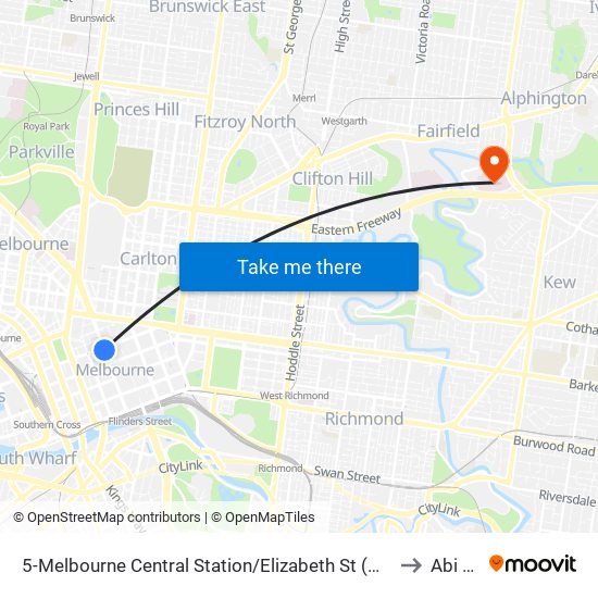 5-Melbourne Central Station/Elizabeth St (Melbourne City) to Abi Unit map