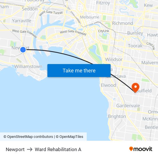 Newport to Ward Rehabilitation A map