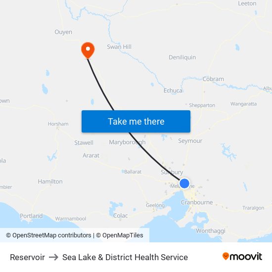 Reservoir to Sea Lake & District Health Service map