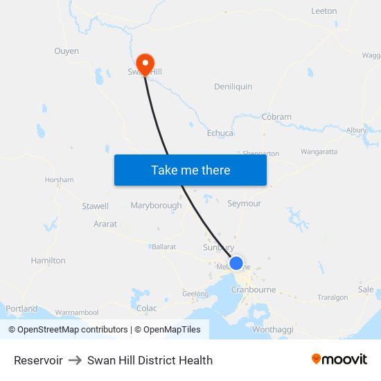 Reservoir to Swan Hill District Health map