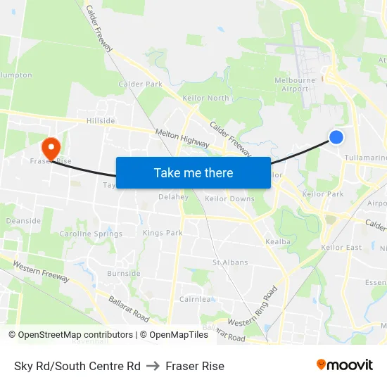 Sky Rd/South Centre Rd to Fraser Rise map
