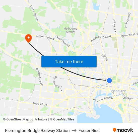 Flemington Bridge Railway Station to Fraser Rise map
