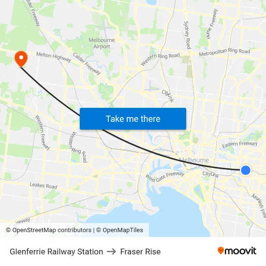 Glenferrie Railway Station to Fraser Rise map