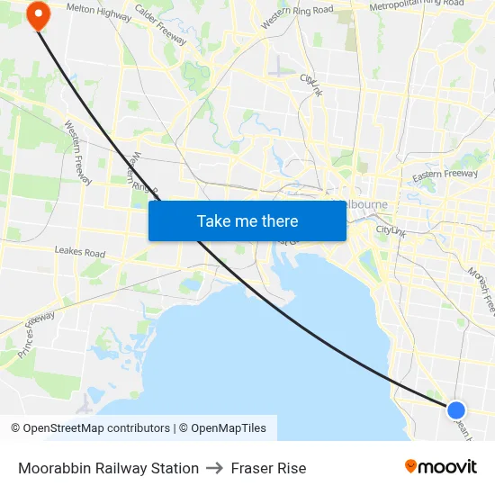 Moorabbin Railway Station to Fraser Rise map