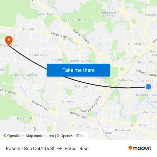 Rosehill Sec Col/Ida St to Fraser Rise map