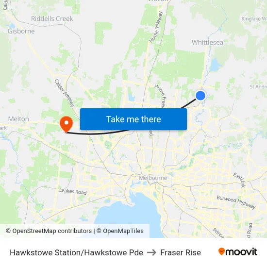 Hawkstowe Station/Hawkstowe Pde to Fraser Rise map