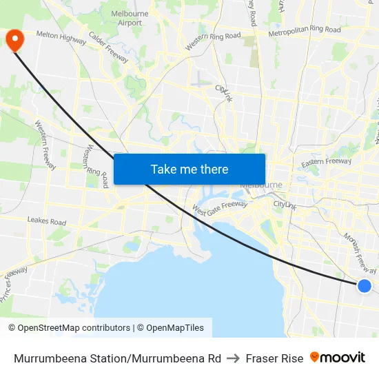 Murrumbeena Station/Murrumbeena Rd to Fraser Rise map