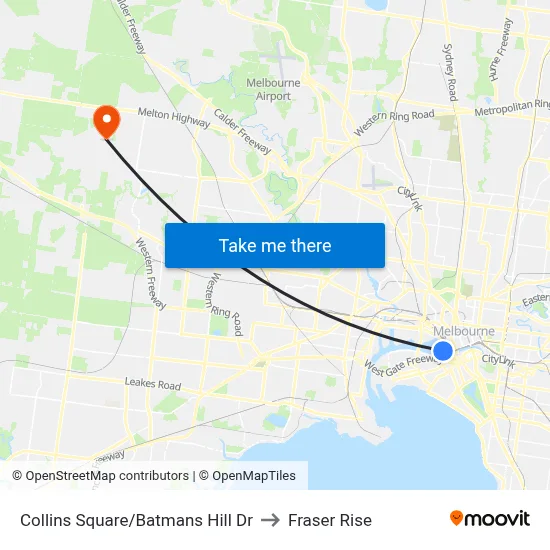 Collins Square/Batmans Hill Dr to Fraser Rise map