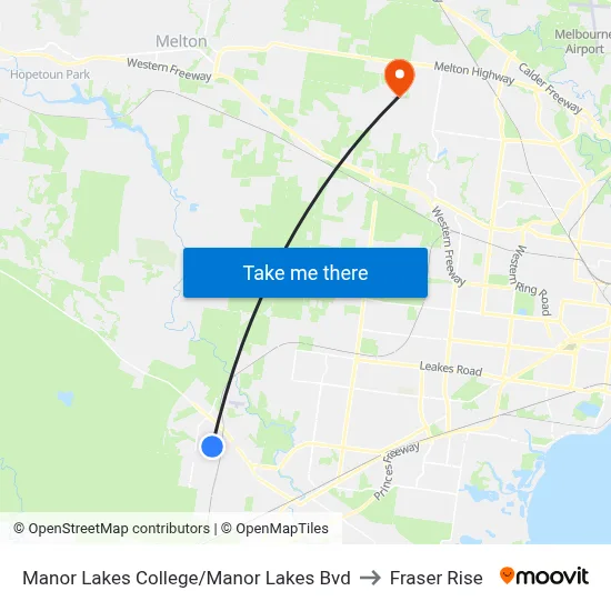 Manor Lakes College/Manor Lakes Bvd to Fraser Rise map
