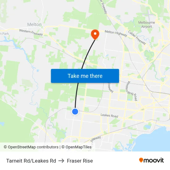 Tarneit Rd/Leakes Rd to Fraser Rise map