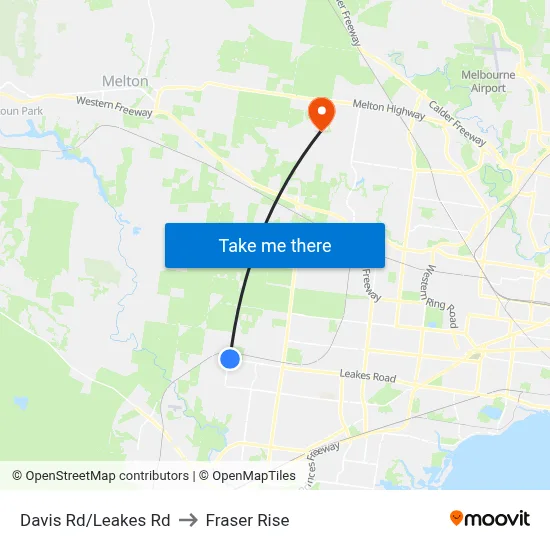 Davis Rd/Leakes Rd to Fraser Rise map
