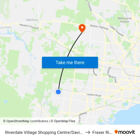 Riverdale Village Shopping Centre/Davis Rd to Fraser Rise map