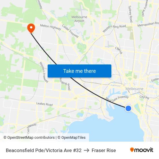Beaconsfield Pde/Victoria Ave #32 to Fraser Rise map