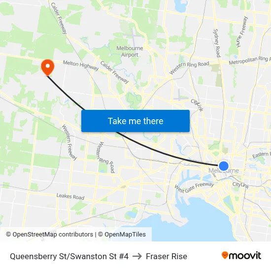 Queensberry St/Swanston St #4 to Fraser Rise map