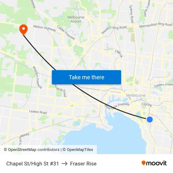 Chapel St/High St #31 to Fraser Rise map