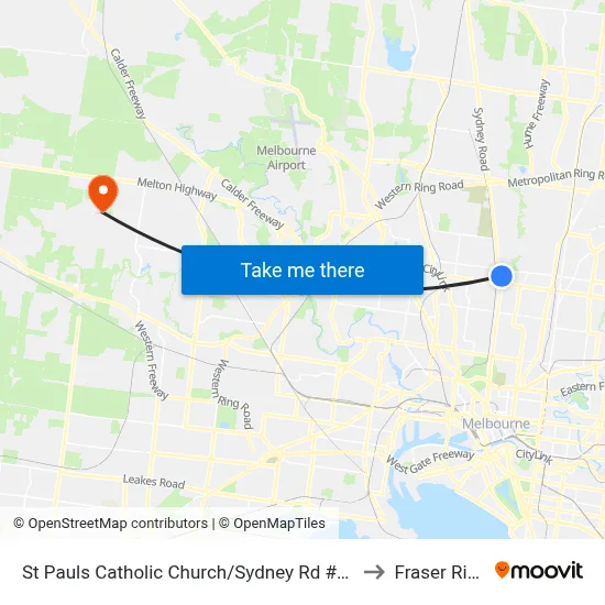 St Pauls Catholic Church/Sydney Rd #35 to Fraser Rise map