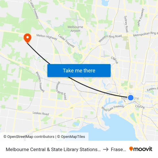 Melbourne Central & State Library Stations/La Trobe St (Melb... #6 to Fraser Rise map