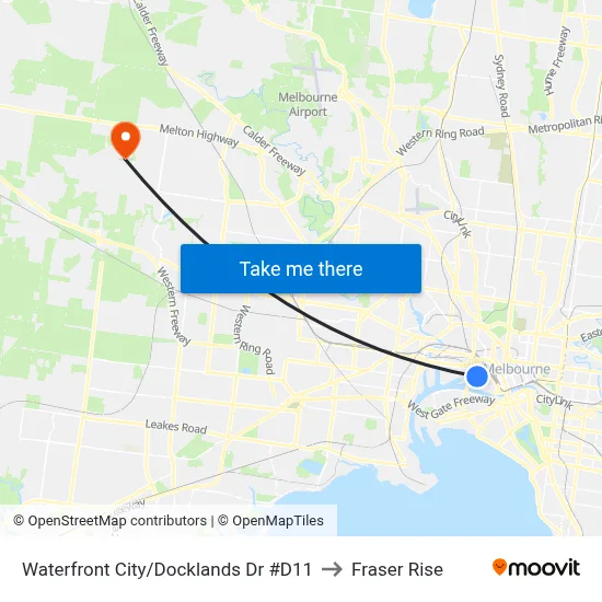 Waterfront City/Docklands Dr #D11 to Fraser Rise map