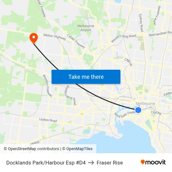 Docklands Park/Harbour Esp #D4 to Fraser Rise map