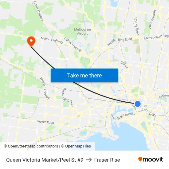 Queen Victoria Market/Peel St #9 to Fraser Rise map