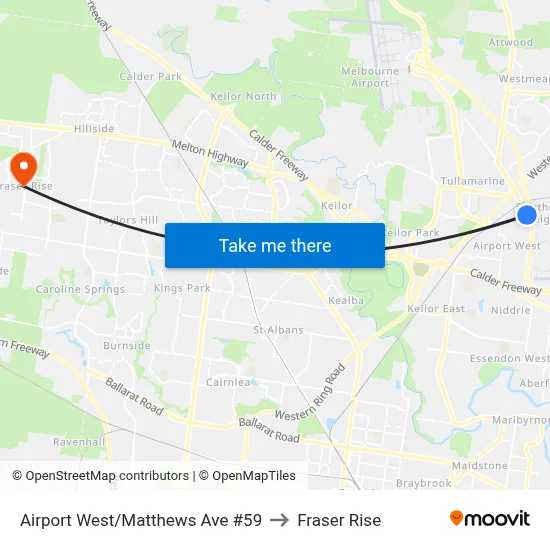 Airport West/Matthews Ave #59 to Fraser Rise map