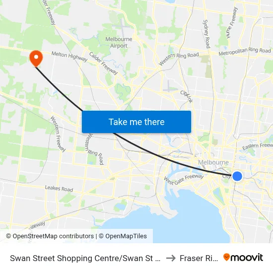 Swan Street Shopping Centre/Swan St #10 to Fraser Rise map