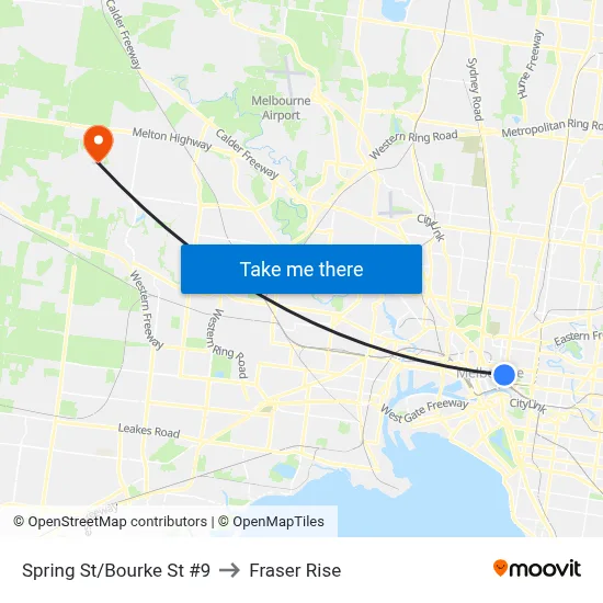 Spring St/Bourke St #9 to Fraser Rise map