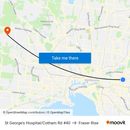 St George's Hospital/Cotham Rd #40 to Fraser Rise map