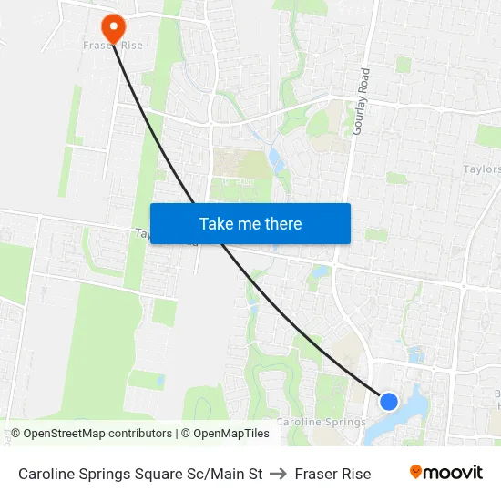 Caroline Springs Square Sc/Main St to Fraser Rise map