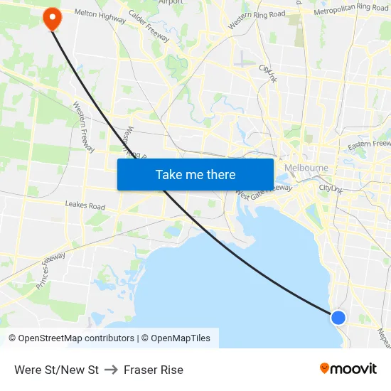 Were St/New St to Fraser Rise map