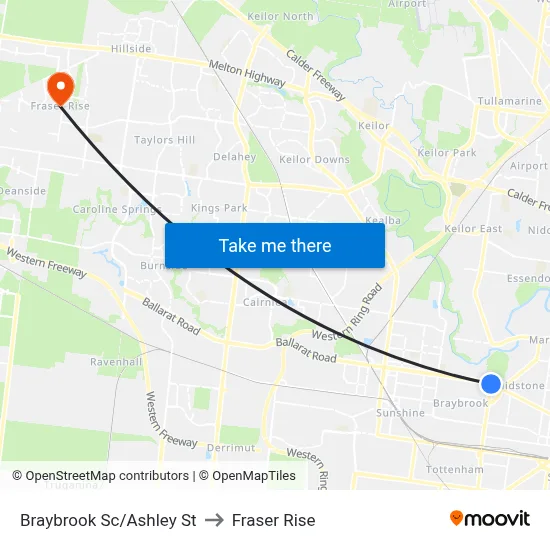 Braybrook Sc/Ashley St to Fraser Rise map