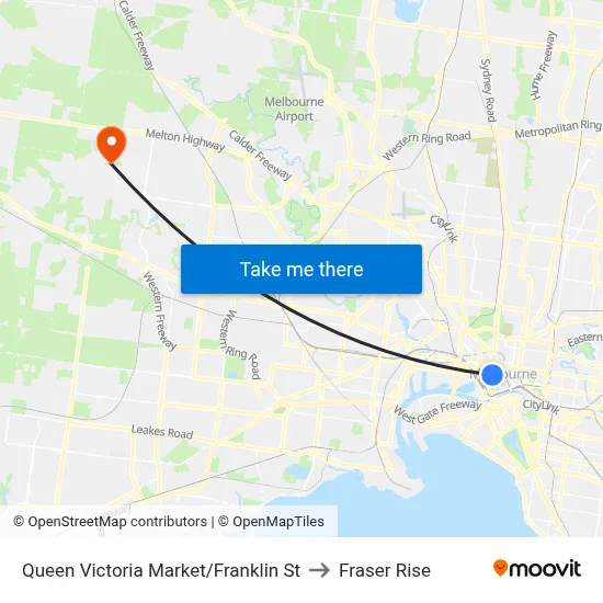 Queen Victoria Market/Franklin St to Fraser Rise map