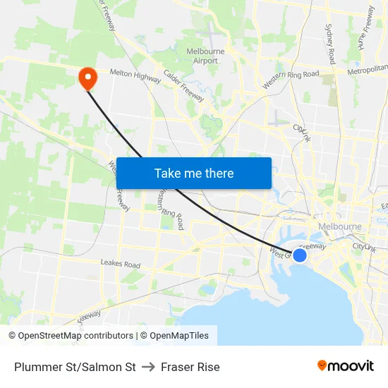 Plummer St/Salmon St to Fraser Rise map