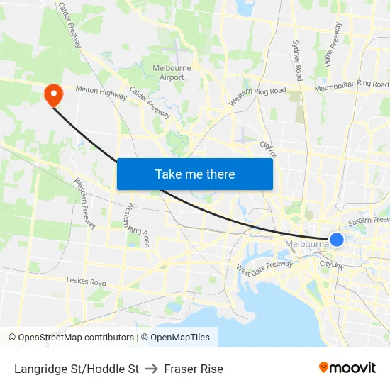 Langridge St/Hoddle St to Fraser Rise map