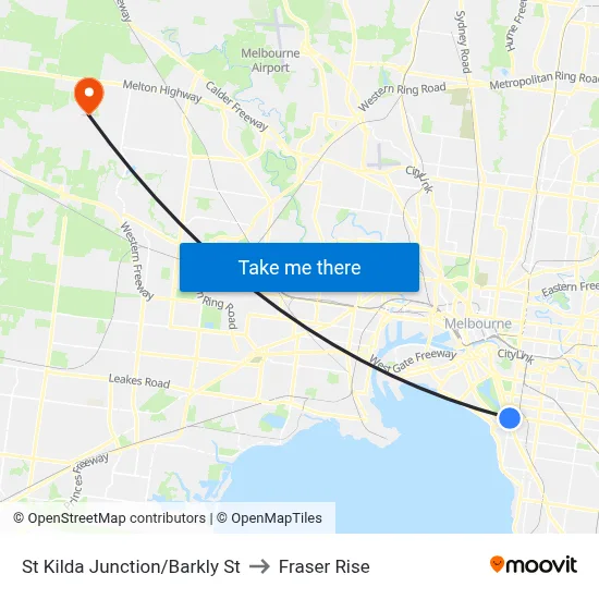 St Kilda Junction/Barkly St to Fraser Rise map