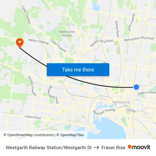Westgarth Railway Station/Westgarth St to Fraser Rise map