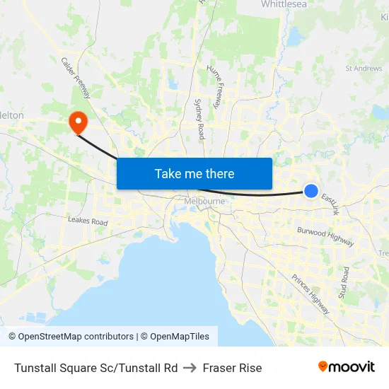 Tunstall Square Sc/Tunstall Rd to Fraser Rise map
