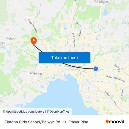 Fintona Girls School/Balwyn Rd to Fraser Rise map