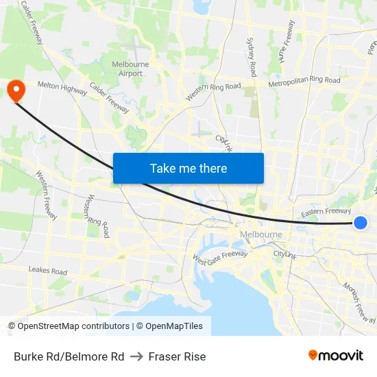 Burke Rd/Belmore Rd to Fraser Rise map