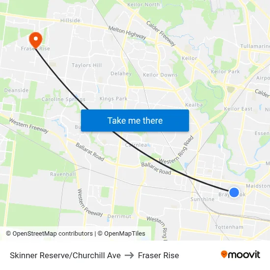Skinner Reserve/Churchill Ave to Fraser Rise map