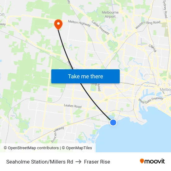 Seaholme Station/Millers Rd to Fraser Rise map