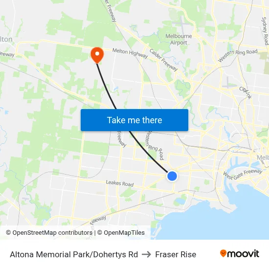 Altona Memorial Park/Dohertys Rd to Fraser Rise map
