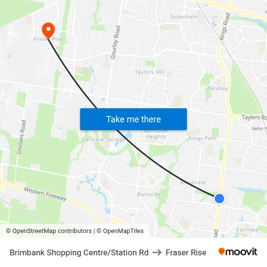 Brimbank Shopping Centre/Station Rd to Fraser Rise map