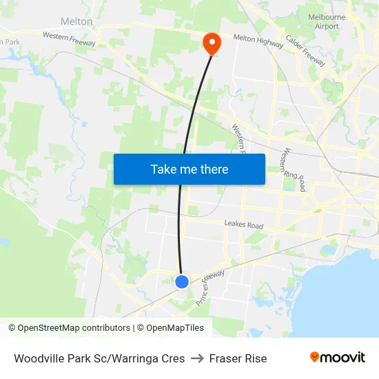 Woodville Park Sc/Warringa Cres to Fraser Rise map