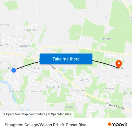 Staughton College/Wilson Rd to Fraser Rise map