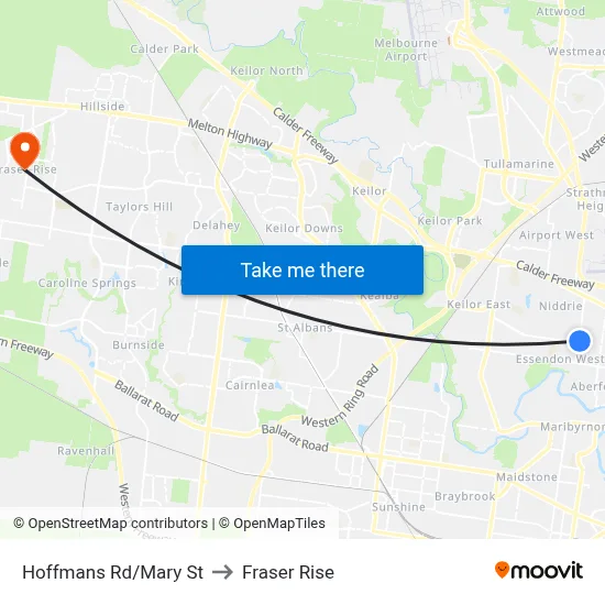 Hoffmans Rd/Mary St to Fraser Rise map