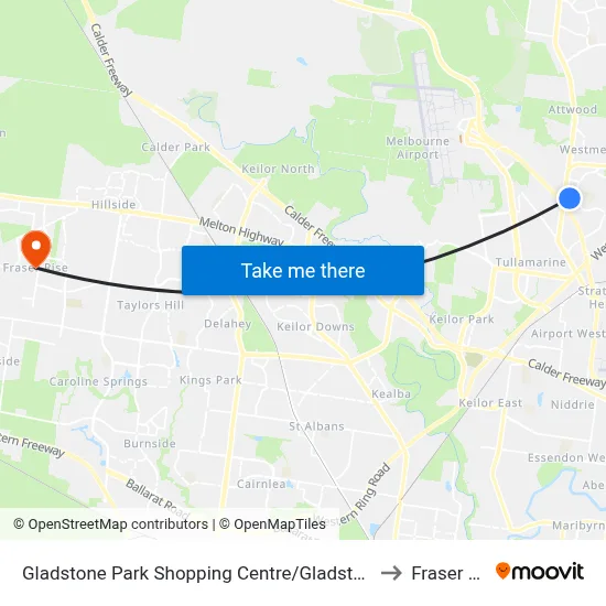 Gladstone Park Shopping Centre/Gladstone Park Dr to Fraser Rise map