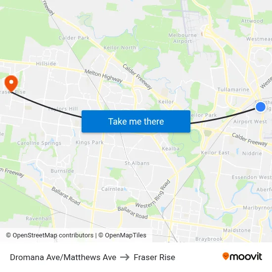 Dromana Ave/Matthews Ave to Fraser Rise map