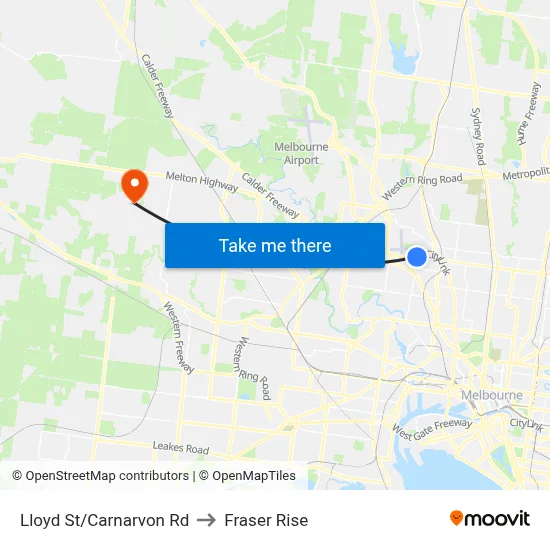 Lloyd St/Carnarvon Rd to Fraser Rise map